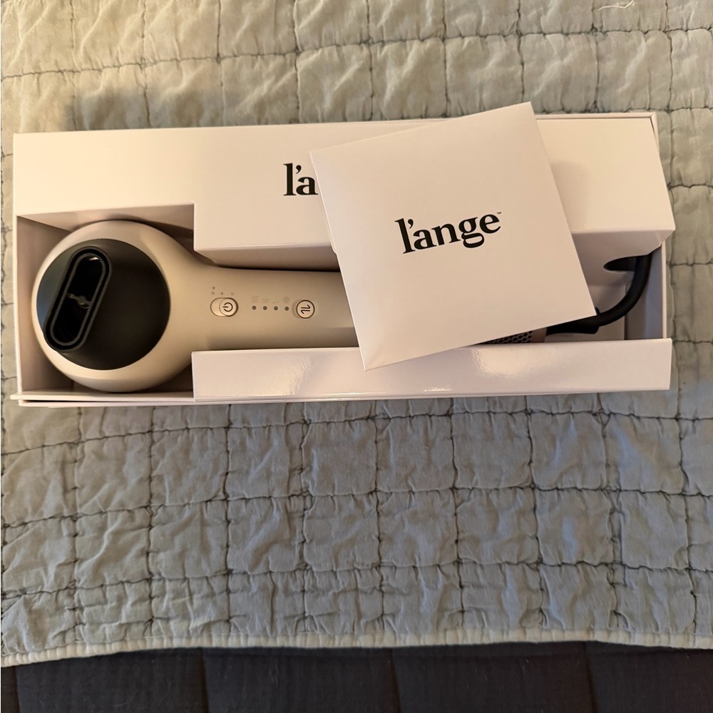 l'ange AXIA HaloRing Hair Dryer in White and Rose Gold